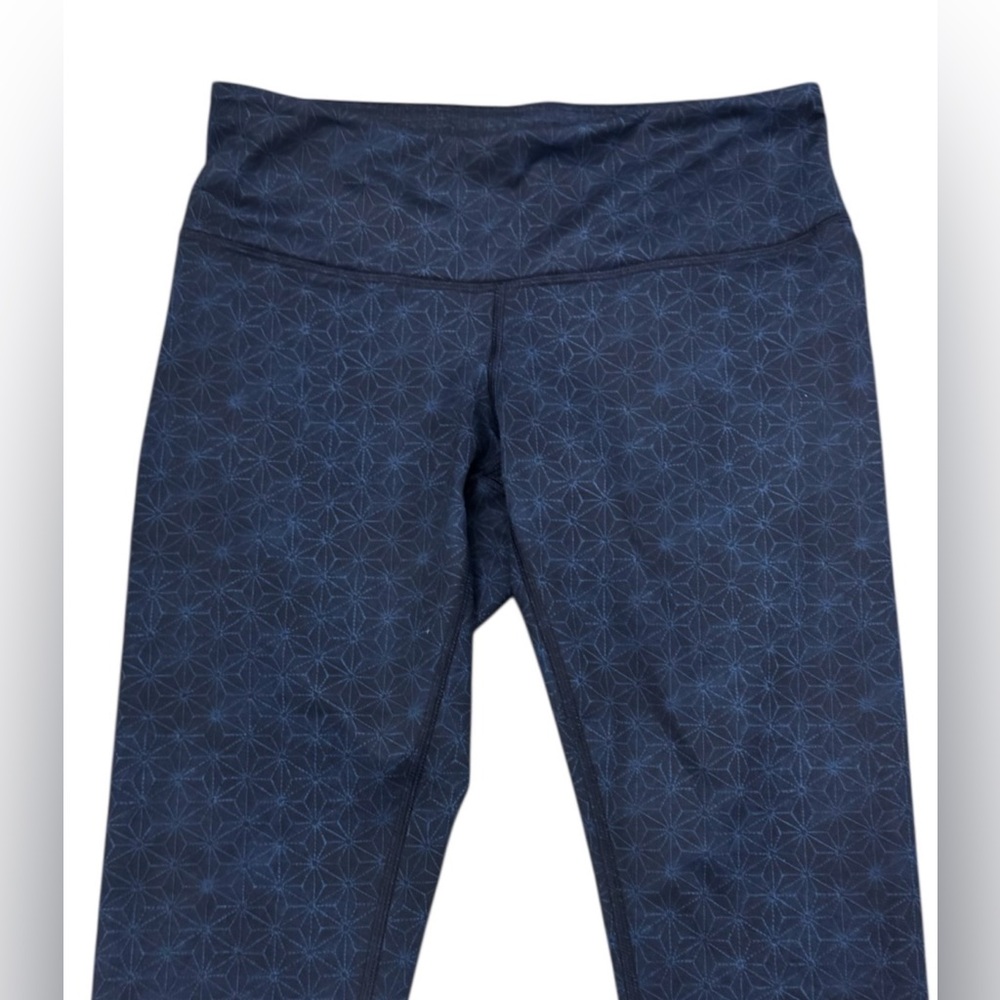 Lululemon Wunder Under Crop II Full-On Luon Exploded Sashico Inkwell Rugged Blue - Picture 2 of 13